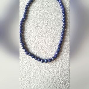 Blue Lapis 20 inch Bead Necklace